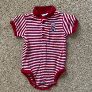 Wisconsin badger polo onesie